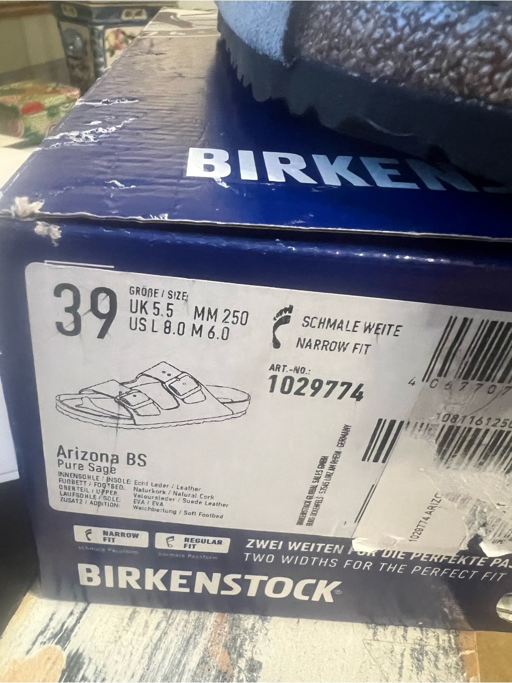 Birkenstock Arizona Soft Footbed Sandals in Sage Green - Picture 10 of 11